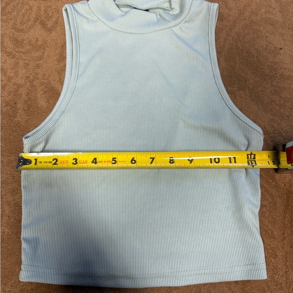 SHEIN Light Blue Ribbed Tank Top - Picture 2 of 6